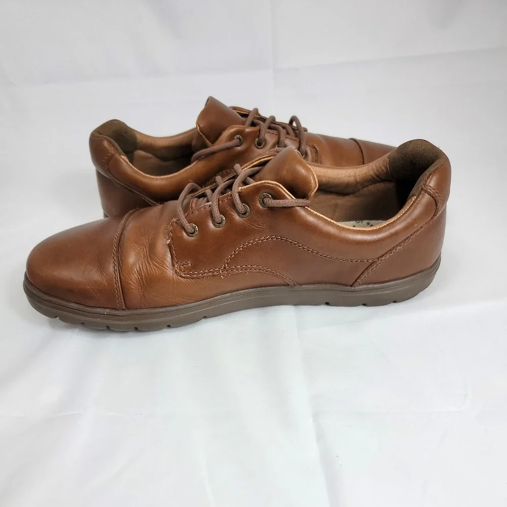 Lems Nine2Five Oxfords Mens Size 42 Mocha Brown Leather Barefoot Shoes